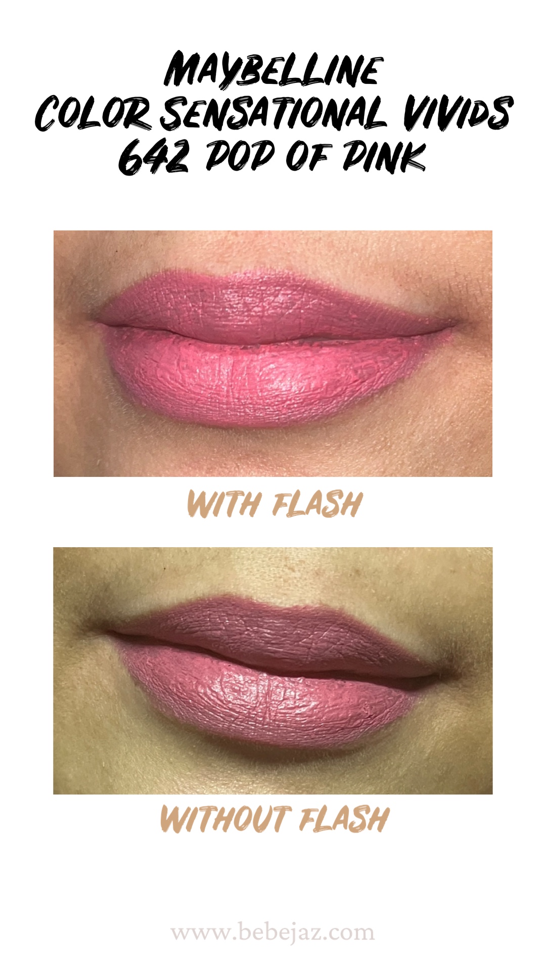 SWATCHES: Maybelline Color Sensational Vivids - 642 Pop Of Pink - Bebejaz